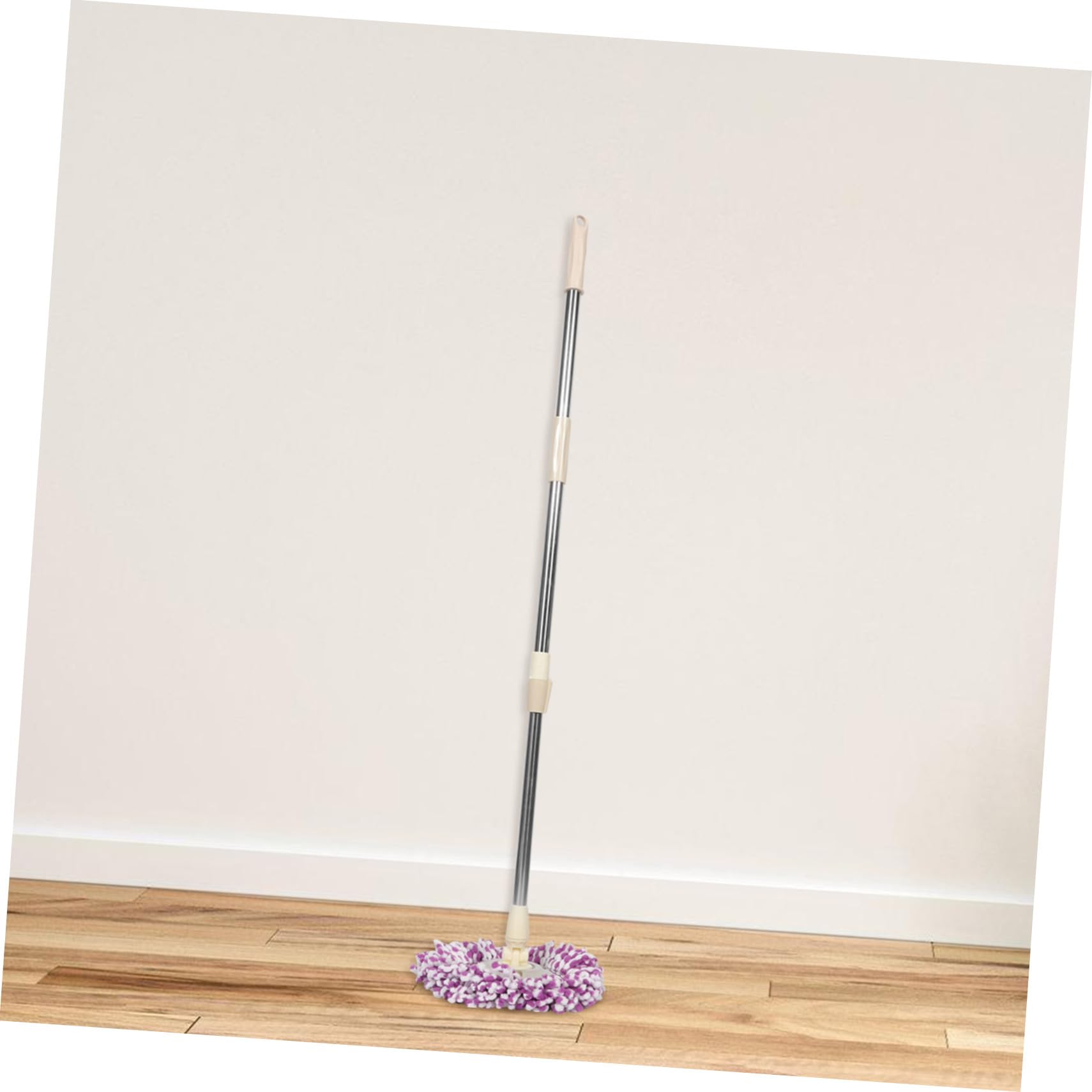 NOLITOY 1 Set Mop Rotary Mop Replacement Mop Stick Rotating Mop Rod Round Mop Detachable Mop Pole Extendable Floor Mop Industrial Mop Leaning Mop Detachable Rotary Mop Pole Plastic Pp