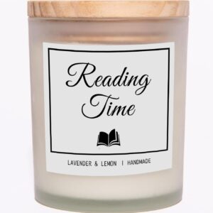 Book Lovers Gifts, Gifts for Readers, Reading Gifts, Reading Candles, Reading Themed Gifts, Lemon Lavender Candle, Gifts for Men Women