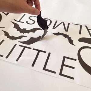 Tenelat A Little Boo is Almost Due Baby Shower Decal for Balloon Arch - Halloween Boo Backdrop Sticker,Bat First Birthday Photography Background, Kids 1st Birthday Party Decor (A Little Boo Decal)