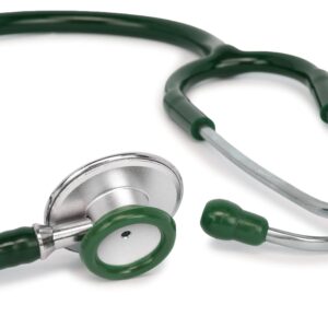 Stethoscope for Medical Students and Doctors | Micro Plus Acoustic Waterproof Lightweight | Chest Piece with Flexible Latex Free Tube & Soft Sealing Ear Knobs Green