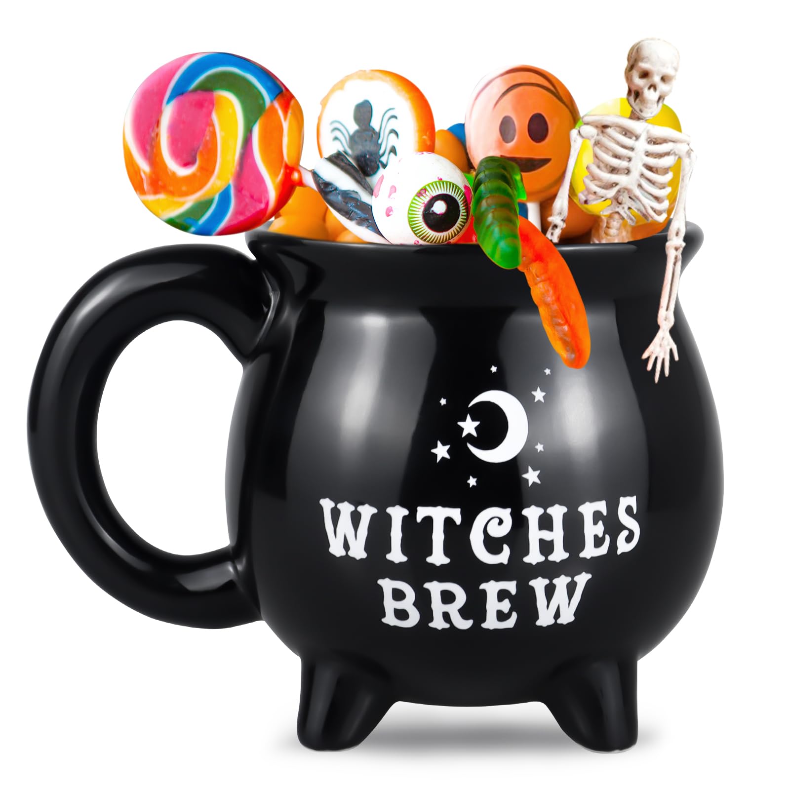 Baysowmaytow Witch Brew Cauldron Coffee Mug, 300ml/10oz Ceramic Coffee Cups, Cute Halloween Water Cups, Summer Winter Drinkware, Birthday Halloween Gifts