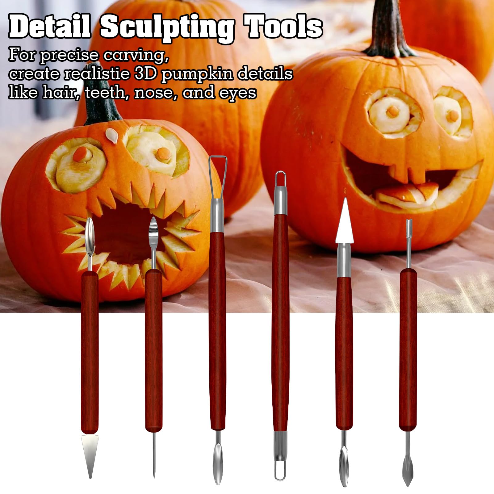 13PCS Pumpkin Carving Kit Tools Heavy Duty Stainless Steel Pumpkin Carving Tools Simple Safe Pumpkin Carving Kit for Kids Adults