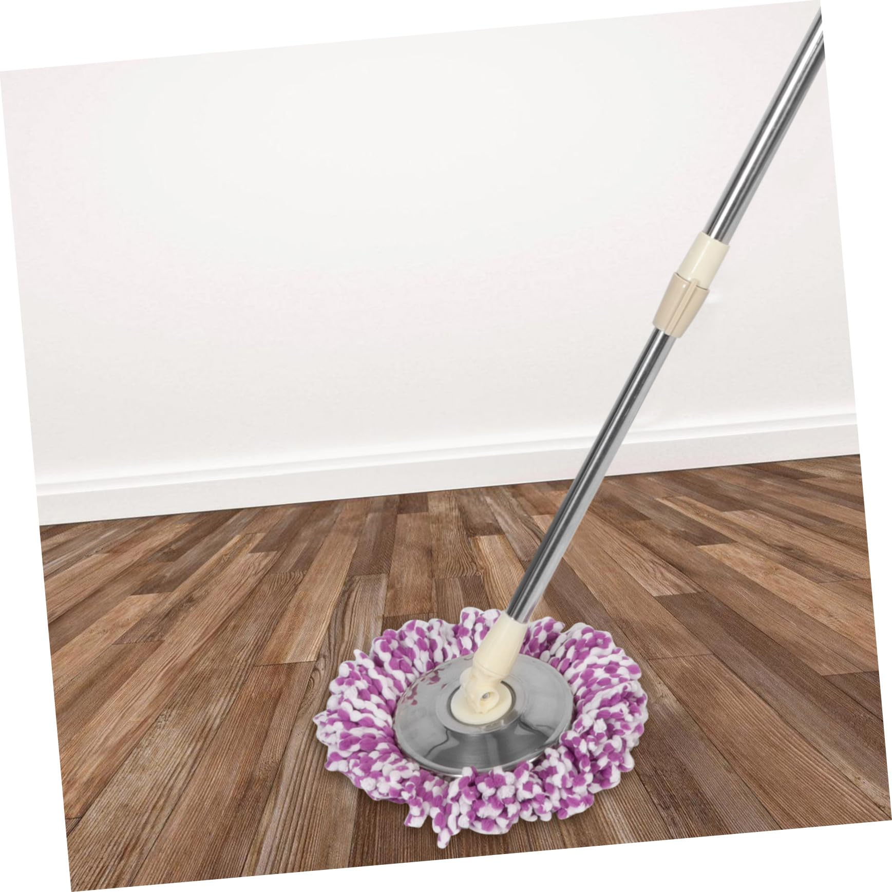 NOLITOY 1 Set Mop Rotary Mop Replacement Mop Stick Rotating Mop Rod Round Mop Detachable Mop Pole Extendable Floor Mop Industrial Mop Leaning Mop Detachable Rotary Mop Pole Plastic Pp