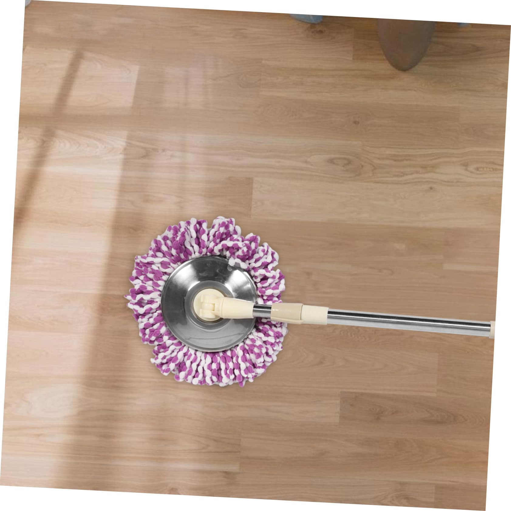 NOLITOY 1 Set Mop Rotary Mop Replacement Mop Stick Rotating Mop Rod Round Mop Detachable Mop Pole Extendable Floor Mop Industrial Mop Leaning Mop Detachable Rotary Mop Pole Plastic Pp