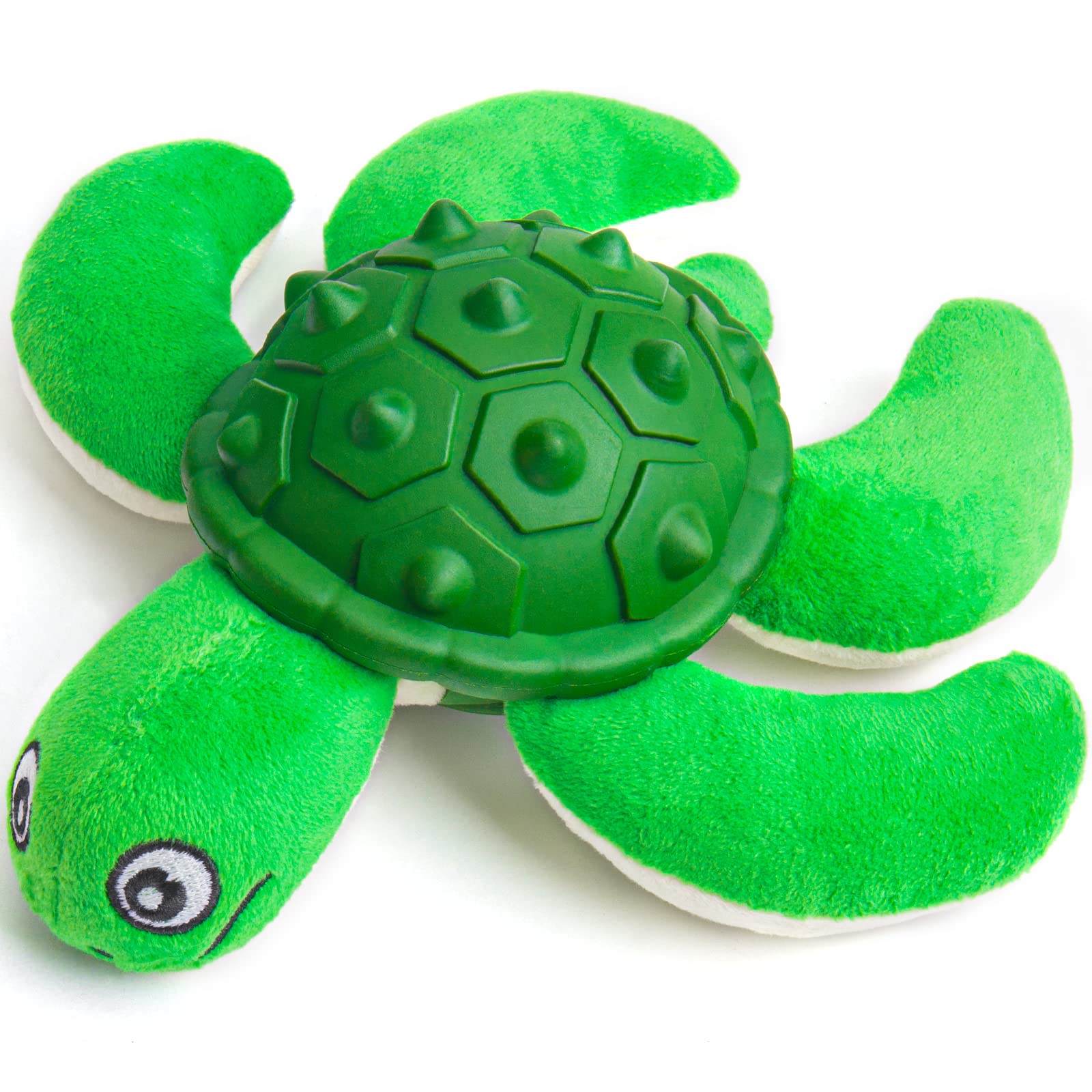 Durable Sea Turtle Squeaky Dog Toy – Bite-Resistant Plush & Rubber Chew Toy for Small, Medium, Large Dogs | Tough, Interactive Toy for Aggressive Chewers & Puppy Teething