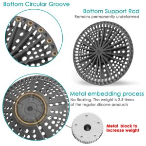 AWzzz Shower Hair Drain Catcher, 2 Pack 5.5in Shower Hair Catcher Large Premium Silicone Drain Protector Strainer, Shower Drain Cover for Shower Room, Floor Drain, Bathroom Sink, Dark Grey