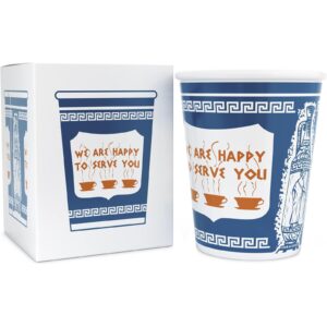 KJUYT 10 oz. Ceramic Cup We are happy to serve you” gifts women birthday gifts coffee mug get well coffee mugs, big, Blue