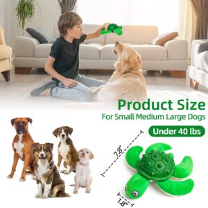 Durable Sea Turtle Squeaky Dog Toy – Bite-Resistant Plush & Rubber Chew Toy for Small, Medium, Large Dogs | Tough, Interactive Toy for Aggressive Chewers & Puppy Teething