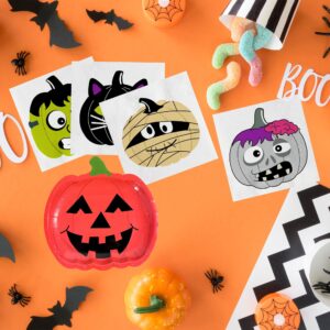 SJJPDYY Halloween Plates and Napkins Tableware Halloween Party Decorations Tableware Disposable Pumpkin Monster Vampire Bat Themed Paper Plates Napkins Party Supplies