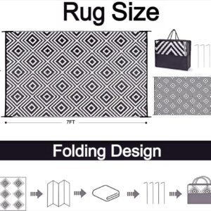 Outdoor Plastic Straw Rug, 5x7 Outdoor Rug,RV Rug,Reversible mats, Large Floor Mat and Rug for RV, Patio, Backyard, Deck, Picnic, Beach, Trailer, Camping