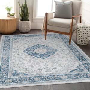 3x5 machine washable rug boho rug mat soft non slip area rugs indoor stain resistant carpet for door living room kitchen bedroom