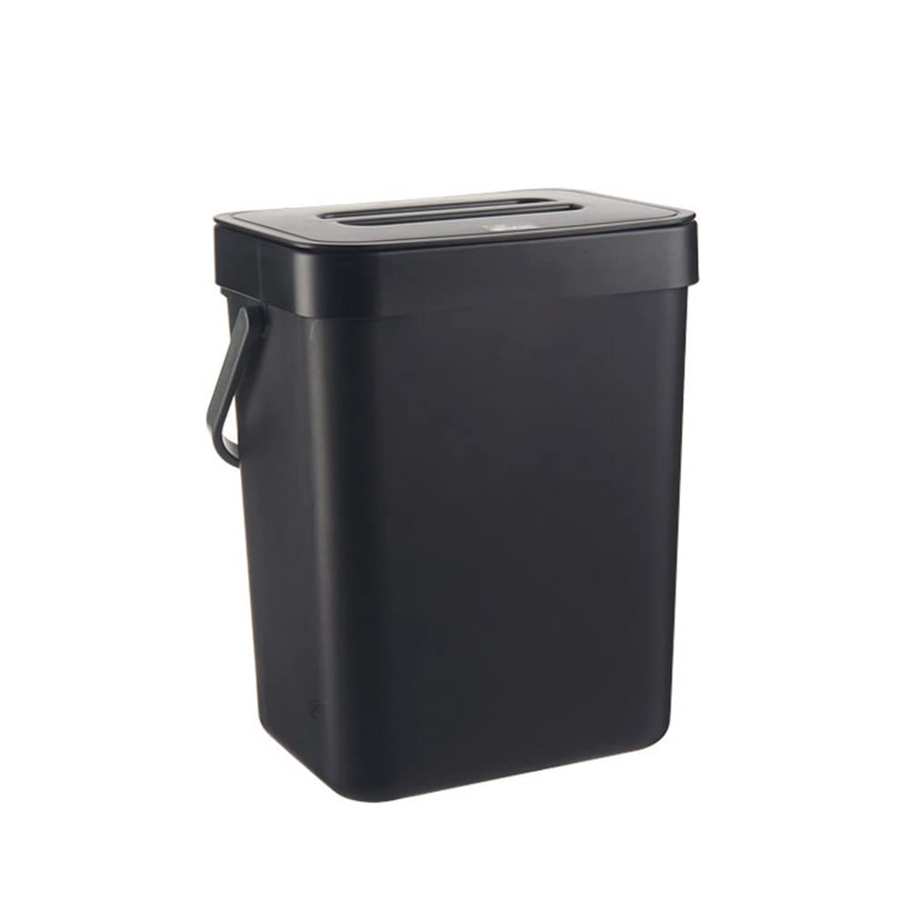 Small Kitchen Compost Bin Convenient Lid Pressure Design 3L Size Wall Mounted Easy Storage White (4)