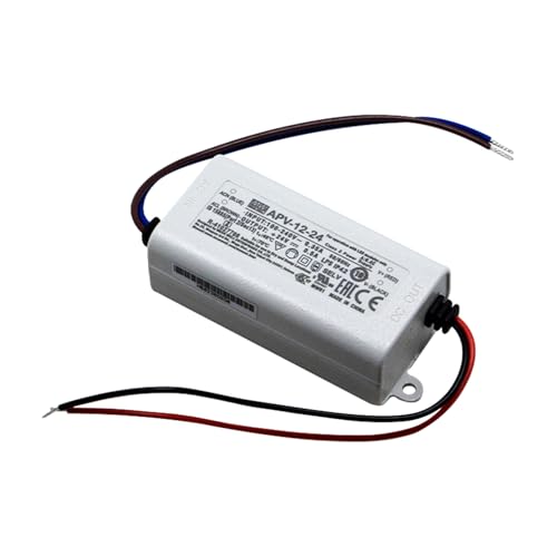 DynMach APV-12-24 12W 24V 0.5A High Efficiency LED Lighting Power Supply - Compact and Waterproof for LED Applications