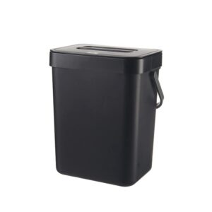 Small Kitchen Compost Bin Convenient Lid Pressure Design 3L Size Wall Mounted Easy Storage White (4)