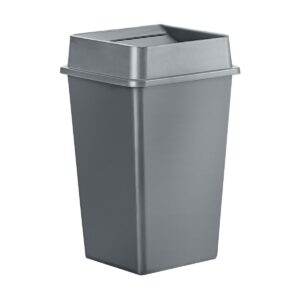 sunsierra trash cans 35 gallon square garbage can with lid, grey