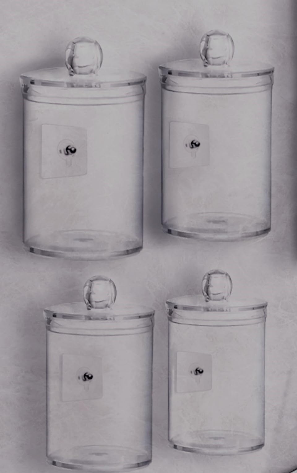 APIROS Acrylic Apothecary Jars for Wall Set of 4