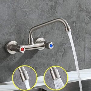 knkqzxvdf -taps,faucets,wall-mounted kitchen spin hot and cold faucet bathroom bathtub in-wall faucet cold heat kitchen faucet taps sink faucet/c(b)