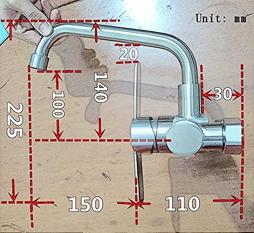 KNKQZXVDF -Taps,Faucets,Wall-Mounted Kitchen Spin Hot and Cold Faucet Bathroom Bathtub in-Wall Faucet Cold Heat Kitchen Faucet Taps Sink Faucet/C(B)