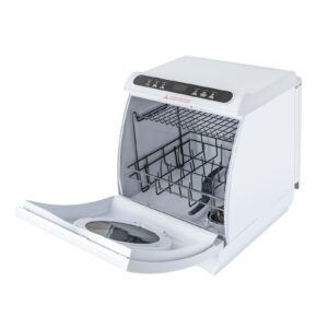 Portable Dishwasher Upper and Lower Double Spraying, 72℃/ 161℉ High Temp and PTC Thermal Drying, 110V 900W Countertop Dishwasher with 360 Degree 5 Washing Function, for Apartment, Camper, RV