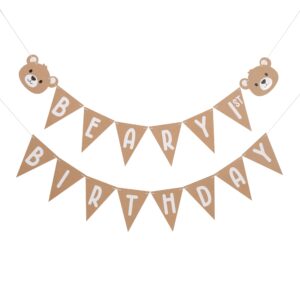 beary first birthday banner - bear first birthday decorations,neutral birthday bear theme party birthday banner,1st birthday boy decoration,my beary 1st birthday banner