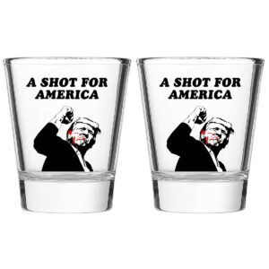 cosywave trump shot glass donald trump merchandise white elephant gifts assassination glasses fight 2024 funny gag gift merch cup