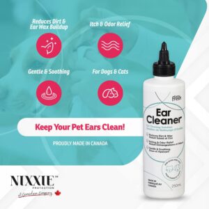 NIXXIE TRADES SENSE EnviroFresh Dog Ear Cleaner - Ear Cleaner for Dogs - (250ml/8.5oz) Dog Ear Cleaning Solution - Ear Drops for Dogs - Pet Hygiene Personal Care - Cat Ear Cleaner