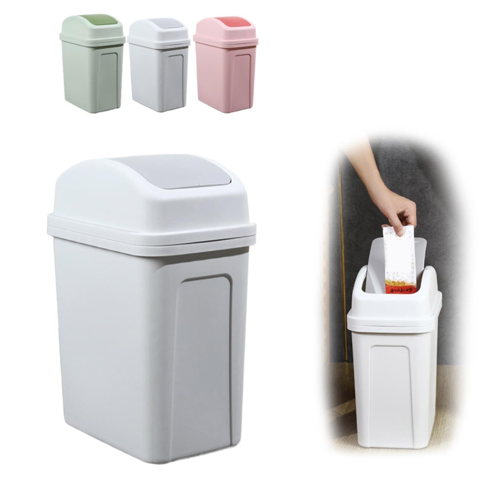 Outdoor Trash Can for Patio,5.5 Gallons, Plastic Garbage Can with Lid, Waste Basket,Trash Bin,Garbage Bin,Dog Proof Trash Can for Office, Bathroom, Bedroom, Living Room, Kitchen, Dorm, Outdoor