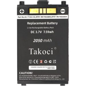 GIKYSUIZ 10-Pack 2050mAh Replacement Battery for Symbol BTRY-MC70EAB00 Compatible with Symbol MC70 MC75 Series Mobile Computers