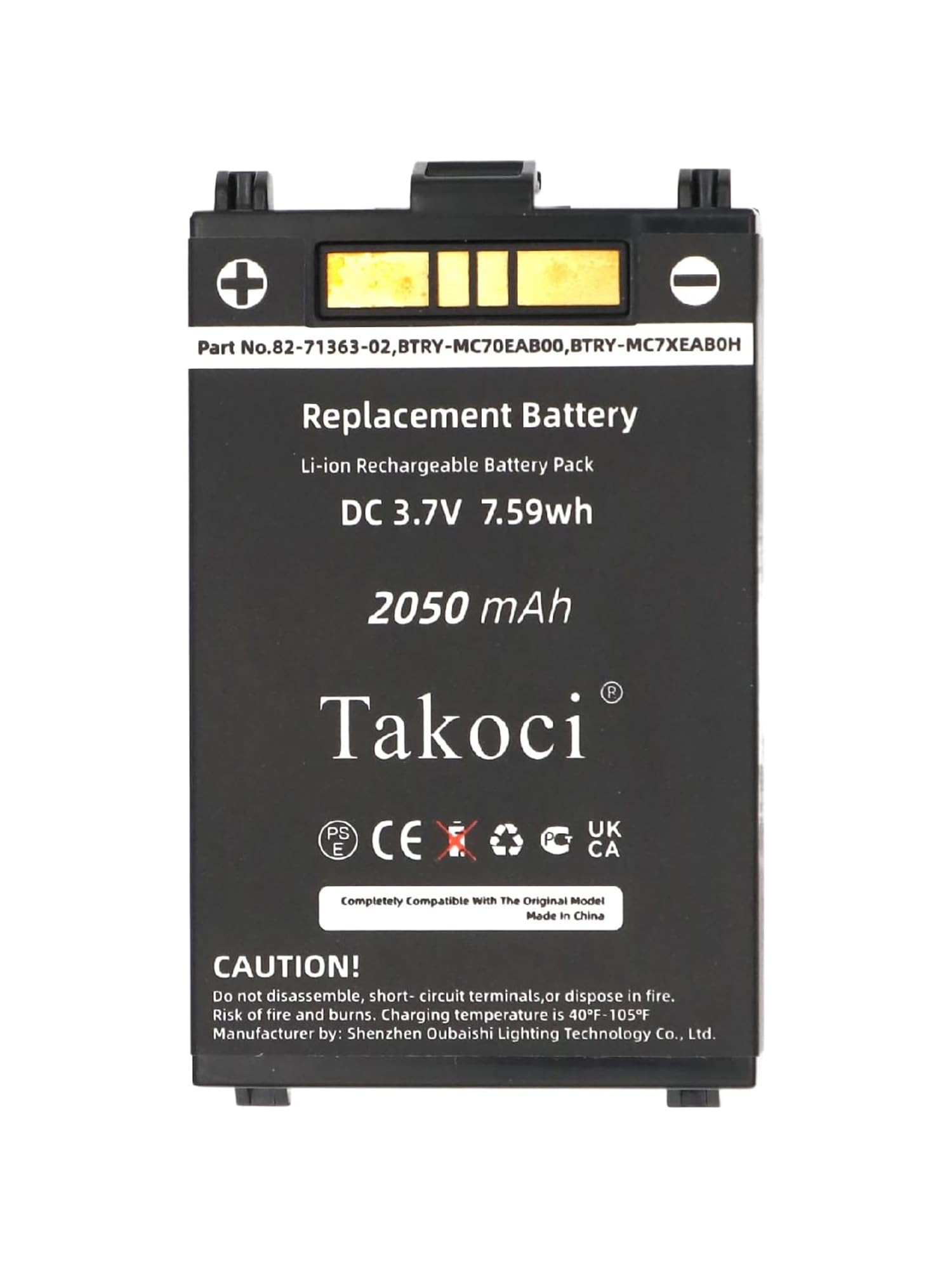 GIKYSUIZ 10-Pack 2050mAh Replacement Battery for Symbol BTRY-MC70EAB00 Compatible with Symbol MC70 MC75 Series Mobile Computers