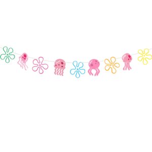 jellyfish flowers party banner under the sea bikini bottom theme party decorations for wedding bridal baby shower birthday party supplies