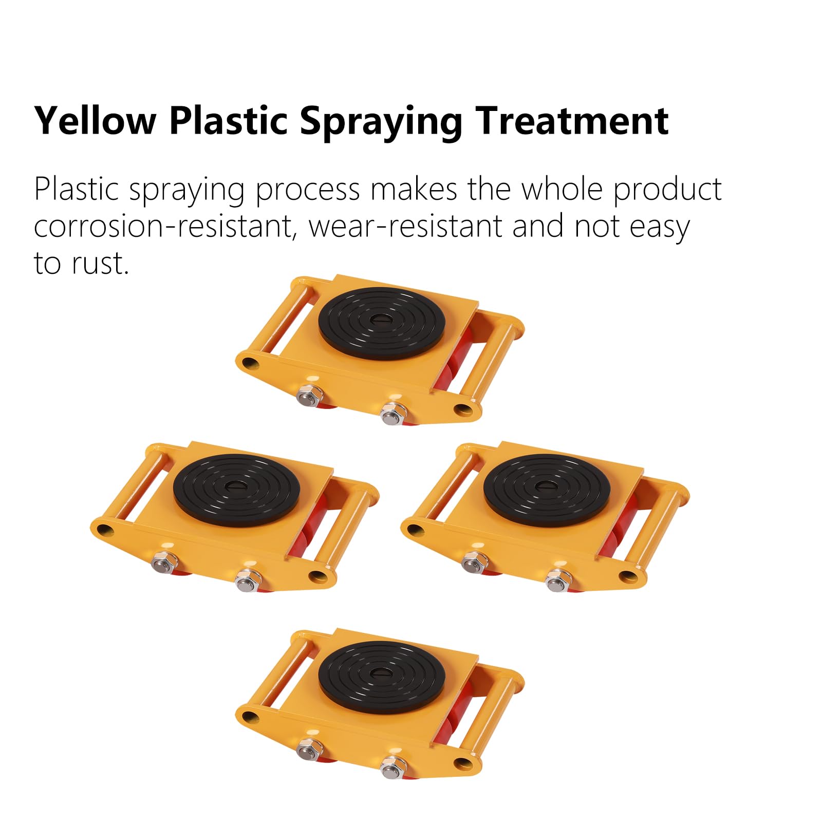 pijopang 4PCS Machine Skates, Heavy Duty Machinery Skates Dolly Machinery Moving Skate Machine Dolly Skate Machinery Mover Skate for Industrial Moving Equipment