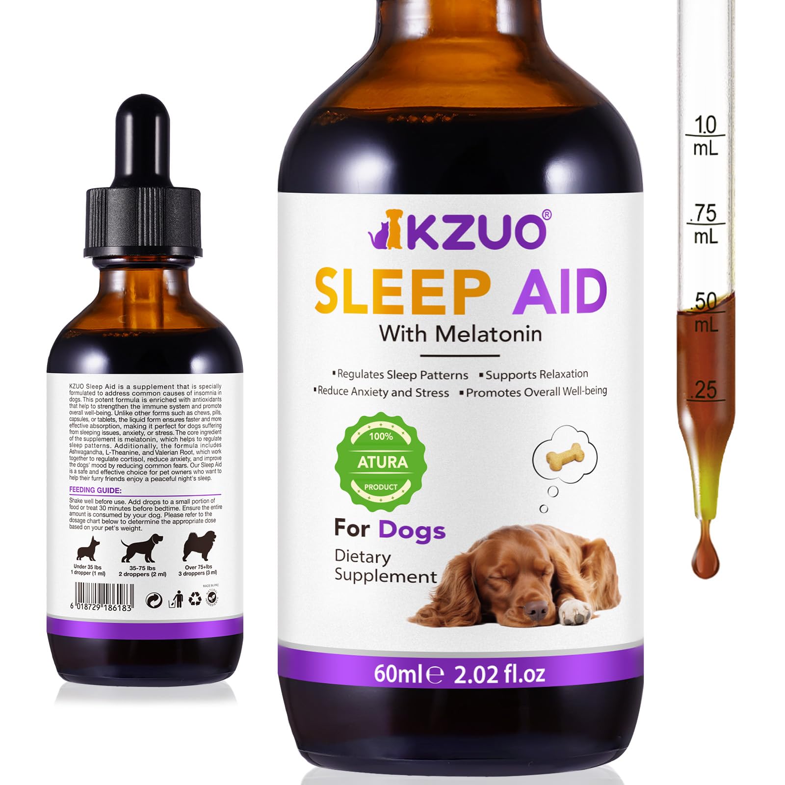 Melatonin for Dogs, Dog Melatonin, Anxiety Relief for Dogs, Melatonin for Small to Large Dog Breeds, Supports Relaxation, Regulates Sleep Patterns, Promotes Overall Well-Being, Dog Sleep Aid