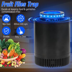 Fruit Fly Traps for Indoors, Bug Zapper Indoor, Indoor Insect Traps for Mosquitos, Gnats, Moths, Fruit Flies, Fruit Fly Traps for Home Flying Insect Trap with Suction, Bug Light