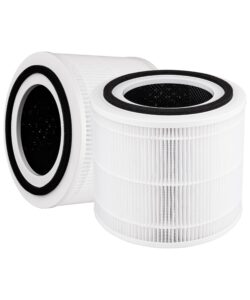 byseacore 240 replacement filter compatible with puroair 240 air purifier, 3-in-1 filtration filter with hepa & activated cabon filter, 2 count