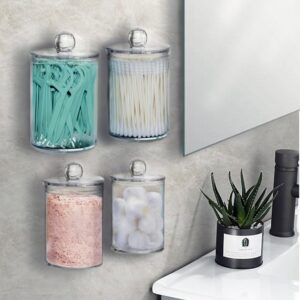 apiros acrylic apothecary jars for wall set of 4