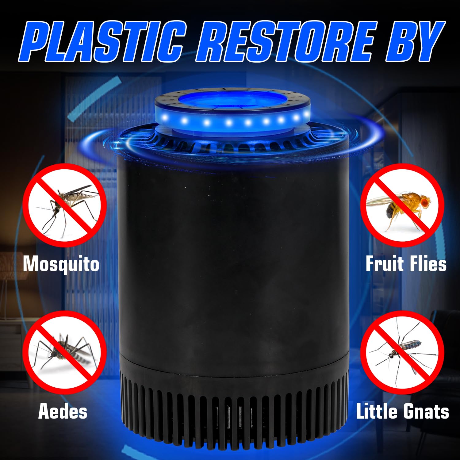 Fruit Fly Traps for Indoors, Bug Zapper Indoor, Indoor Insect Traps for Mosquitos, Gnats, Moths, Fruit Flies, Fruit Fly Traps for Home Flying Insect Trap with Suction, Bug Light