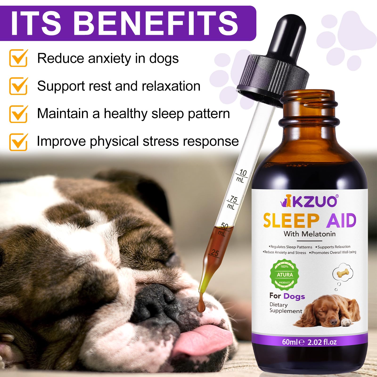 Melatonin for Dogs, Dog Melatonin, Anxiety Relief for Dogs, Melatonin for Small to Large Dog Breeds, Supports Relaxation, Regulates Sleep Patterns, Promotes Overall Well-Being, Dog Sleep Aid