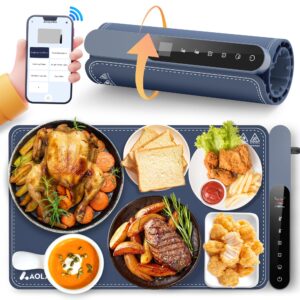 kitchen warming mat for food: smart limitless temperature silicone heating mat for food - portable warming tray party essentials - roll up heating trays food warmers for parties buffet