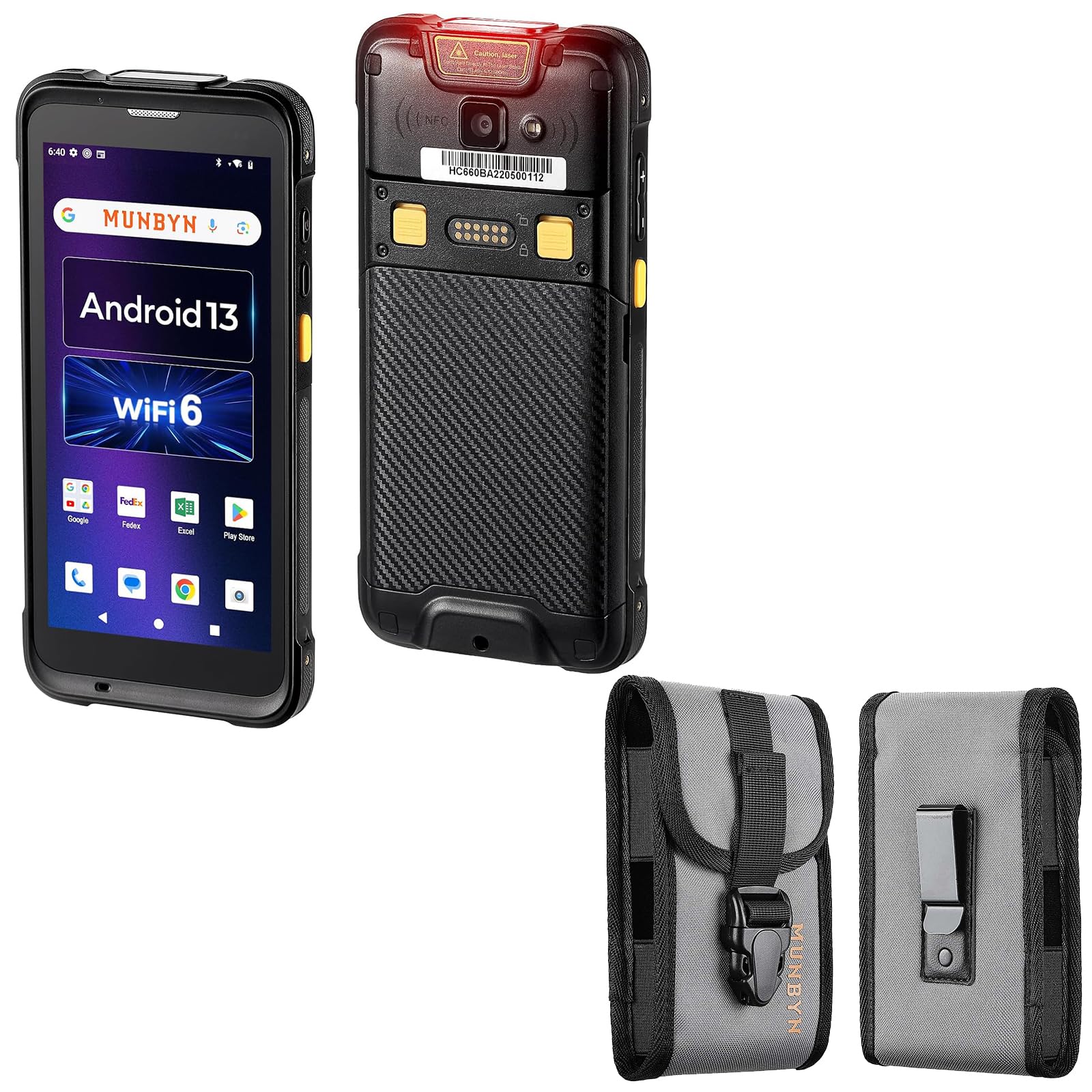 MUNBYN Android Barcode Scanner and Zebra Scanner Holster