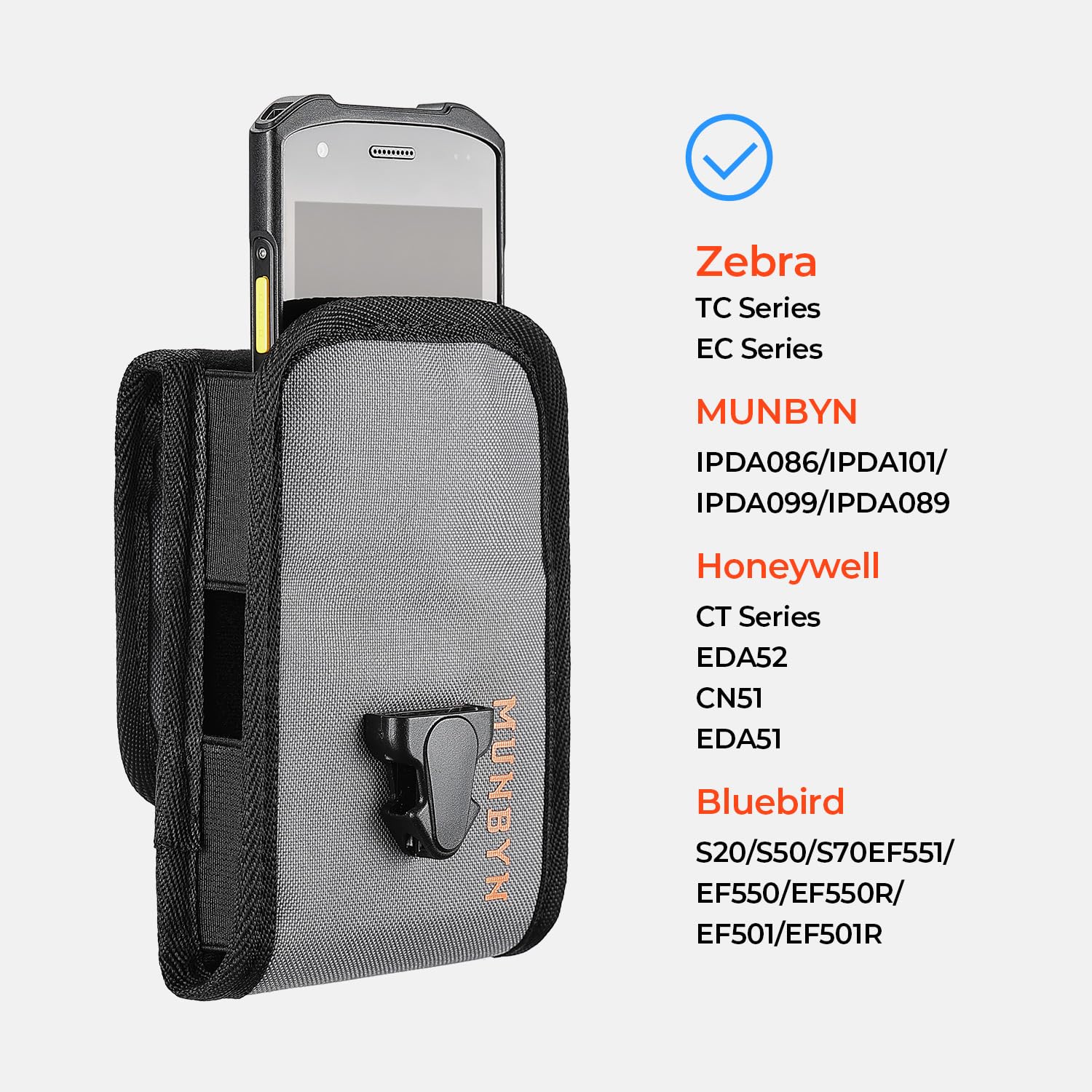 MUNBYN Android Barcode Scanner and Zebra Scanner Holster