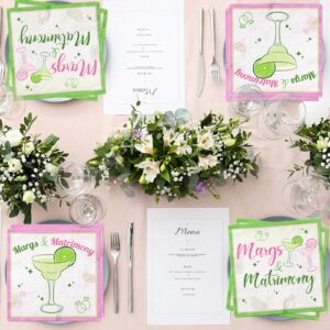 Margs and Matrimony Bachelorette Napinks, 40Pcs Disposable Margs and Matrimony Napkins Margs And Matrimony Decor for Mexican Fiesta Wedding Bridal Shower Party