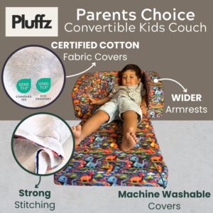 Pluffz Toddler Couch: Comfy Kids Sofa Chair for Indoor, Convertible Chair Sofa for Kids, Perfect Toddler Lounge Chair for Little Ones