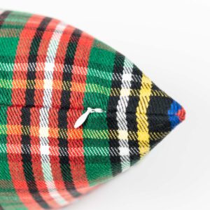 Hofdeco Premium Christmas Indoor Outdoor Lumbar Pillow Cover Only, 12"x20" Water Repellent for Holiday, Backyard, Couch, Scottish Tartan Plaid C