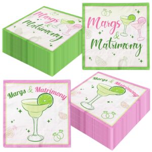 margs and matrimony bachelorette napinks, 40pcs disposable margs and matrimony napkins margs and matrimony decor for mexican fiesta wedding bridal shower party