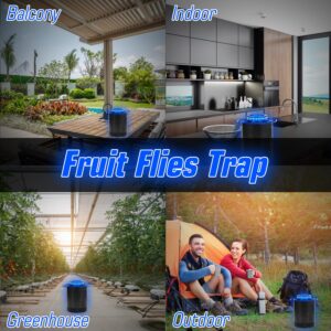 Fruit Fly Traps for Indoors, Bug Zapper Indoor, Indoor Insect Traps for Mosquitos, Gnats, Moths, Fruit Flies, Fruit Fly Traps for Home Flying Insect Trap with Suction, Bug Light