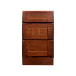 Cherry 18" Elegant Vanity Bathroom Shaker Door Cabinet Drawer Single Sink Base Bath Wall Faucet Vessel Vanities Kitchen Wood Hardwood 18" W x 31.5" H x 21" D of Set