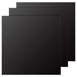 loyorty 3pcs 12 x 12 x 1/16(0.06”) inch anodized aluminum sheet, 5052 black aluminum engraving blanks, 1.5mm thin metal plates for laser engraving, crafting, diy, house decoration