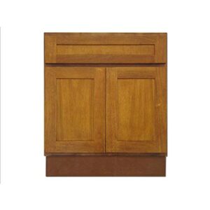 Honey Oak 24 Inches Vanity Bathroom Elegant Shaker Traditional Door Cabinet Drawer Single Sink Base Bath Wall Faucet Vessel Vanities Kitchen Wood Hardwood 24" W x 31.5" H x 21" D