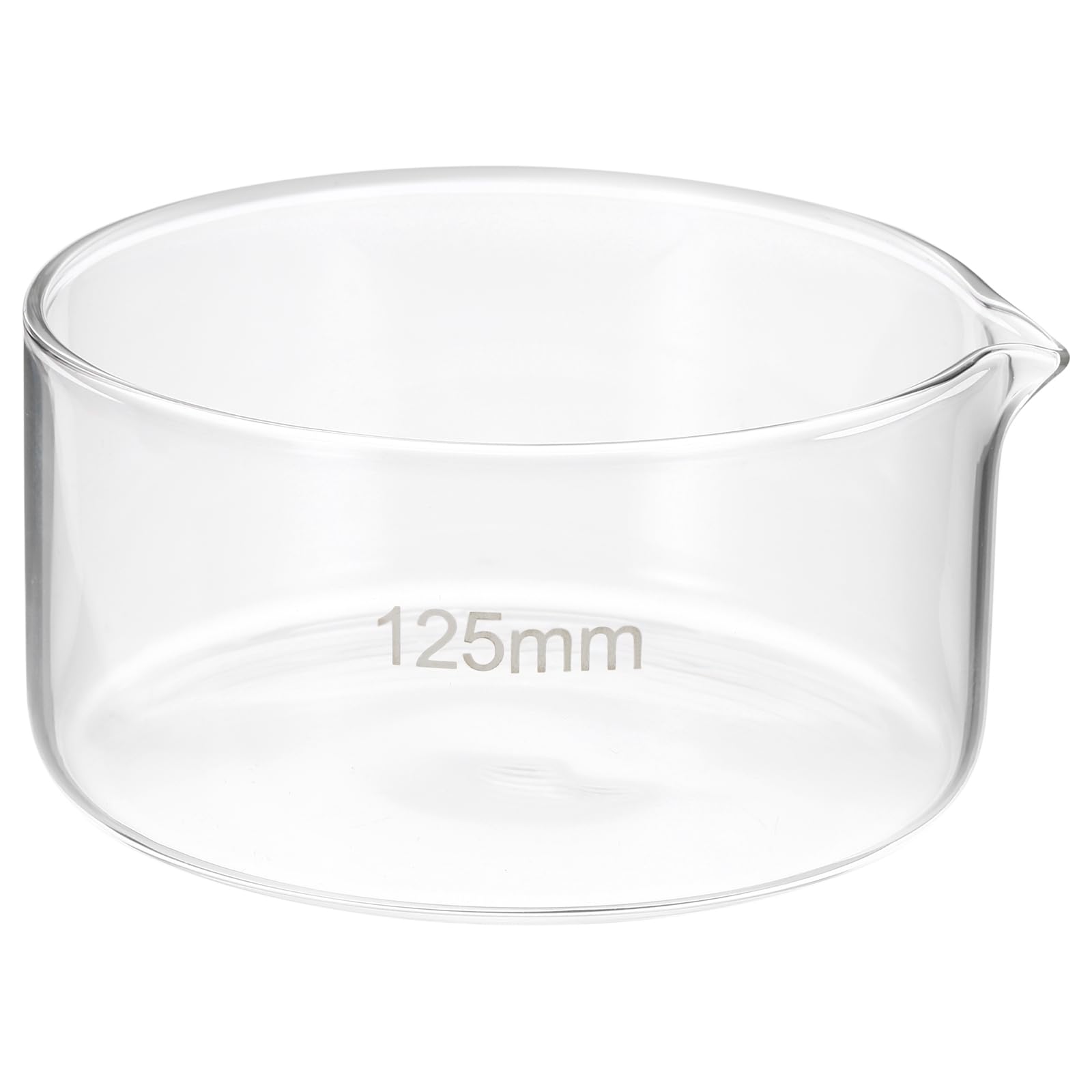 PATIKIL 500ml Crystallizing Dish, Borosilicate Glass Crystallizing Dished with Spout Flat Bottom Lab Dish Evaporation Dishes Transparent for Laboratory Kitchen Science Classroom