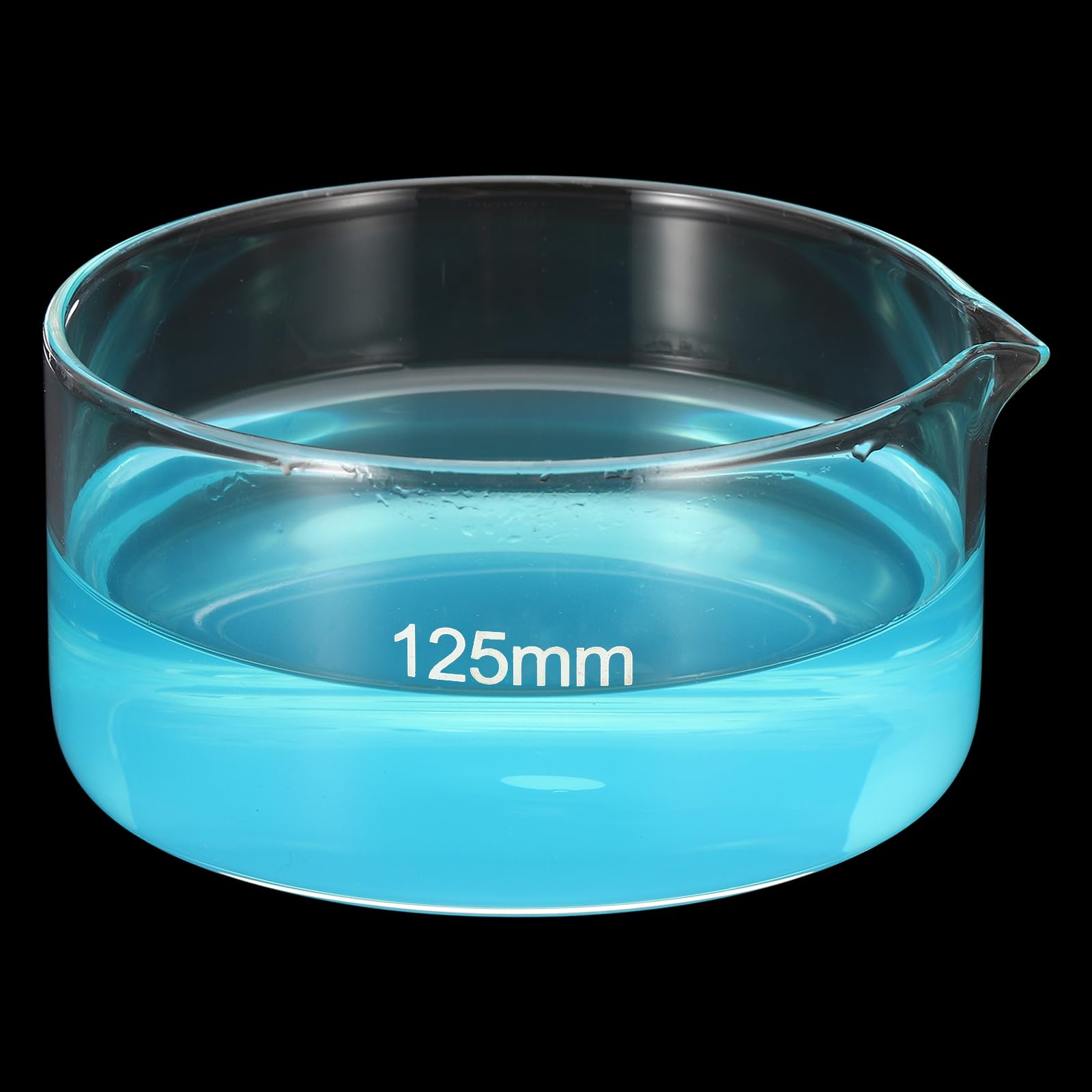 PATIKIL 500ml Crystallizing Dish, Borosilicate Glass Crystallizing Dished with Spout Flat Bottom Lab Dish Evaporation Dishes Transparent for Laboratory Kitchen Science Classroom